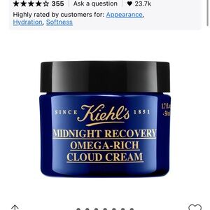 Kiehl's Midnight Recovery Omega-Rich Cloud Cream - brand new sealed